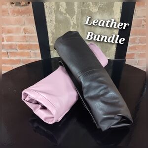 Leather Bundle in Pink and Black